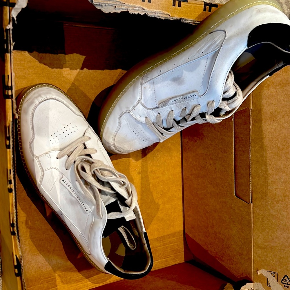 All Saints 01-11-94 white sneakers size 12